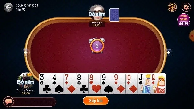 Khi chơi sâm online có cách tính tiền tự động